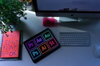 Design tools and a notebook on a desk
